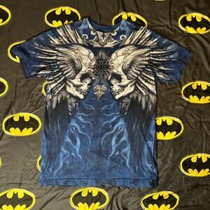 Xtreme Couture by Affliction T-Shirt Silent Scream Cross Biker MMA Style
